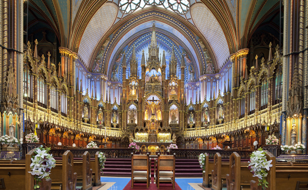 Notre Dam Basilica - Montreal, QB. Photo by Stephan Poulin.